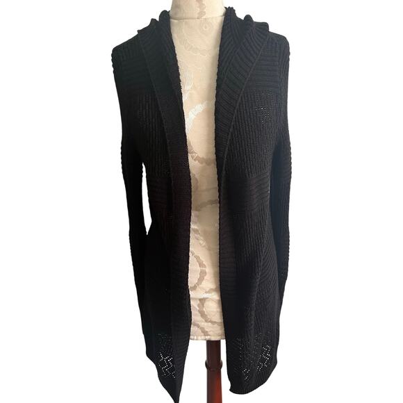 Pink Republic Open Sweater Knit Cardigan Geometric Pattern Medium - Picture 1 of 8